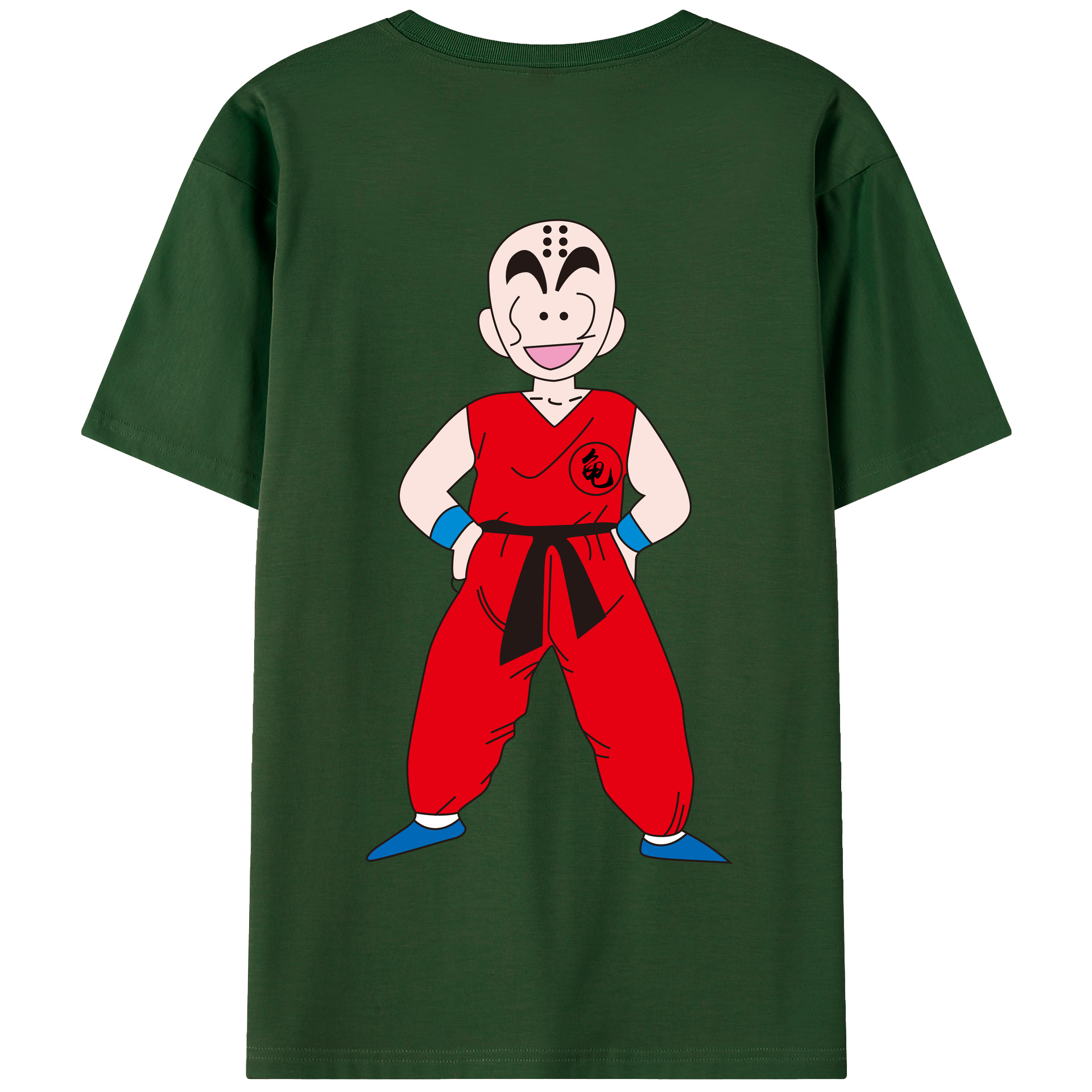 （画像用） ドラゴンボール クリリン DRAGON BALL krillin 綿100％半袖Tシャツ（背面プリント）